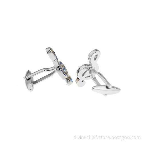 Cufflinks Manufacturer Make Custom Rhinestone Cufflinks For Man's Shirt